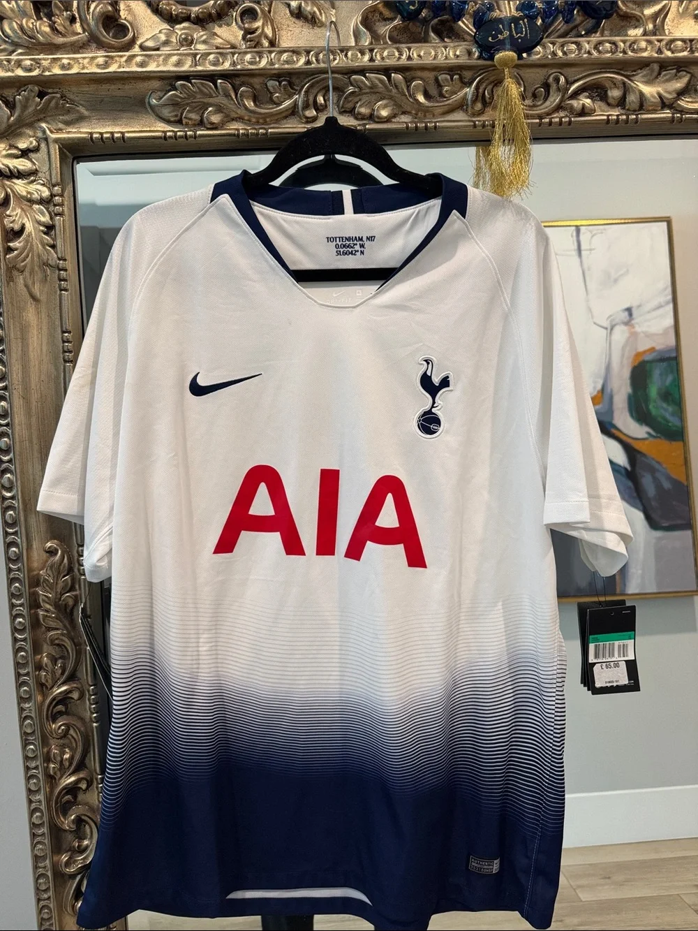 Nike White, Navy & Red Tottenham Hotspur Kids Jersey